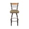 Holland Bar Stool Co Eleanor 30in Swivel Bar Stool with Bronze Finish, Medium Back and Canter Sand Seat 880 - alternate 7