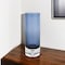 Homeroots 11" Blue And Clear Cylinder Crystal Glass Table Vase 390106 - alternate 5