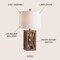 Jonathan Y Stewart 21.5" Farmhouse Wood LED Table Lamp, Brown JYL1062A - alternate 9