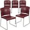 Flash Furniture Burgundy Plastic Stack Chair, PK5 5-RUT-238A-BY-GG - alternate 1