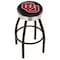 Holland Bar Stool Co 30" Blk Wrinkle Oklahoma Swivel Bar Stool, Chrome Ring L8B3C30Oklhma - alternate 1