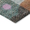 Homeroots 8' Orange Purple And Green Round Geometric Washable Indoor Outdoor Area Rug 604422 - alternate 9