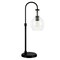 Homeroots 27" Black Metal Arched Table Lamp With Clear Dome Shade 524517 - alternate 1