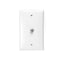 Leviton Standard Plastic Telephone Wall Jack, 6P4C, White 40981-WD - alternate 2