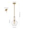 Jonathan Y Watts 10.5" 1-Light Mid-Century Modern Iron/Glass LED Pendant, Brass Gold/Clear JYL6400C - alternate 12