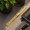 Elegani Oyster-Style Stainless Steel Replacement Band Compatible with Apple Watch 45mm, Yellow Gold SD3L-YGD-45mm - alternate 5