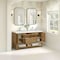 James Martin Vanities Breckenridge 60 in. Double Vanity, Light Natural Oak, w/ 3 CM White Zeus Quartz Top 330-V60D-LNO-3WZ - alternate 5