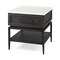 Homeroots 22" Black And White Marble Square End Table With Drawer And Shelf 393199 - alternate 8