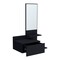 Homeroots 36" Black Wood Wall Mounted Accent Cabinet With Drawer And Mirror 571403 - alternate 12