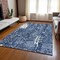 Homeroots 3' X 5' Denim Blue And Ivory Abstract Washable Indoor Outdoor Area Rug 612929 - alternate 7