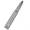 Recon Truck Accessories .50 CAL BULLET SHAPED EXTENDED RANGE ALUMINUM 8IN SHORTY ANTENNA BRUSHED ALUMINUM 264ANT50BR - alternate 1