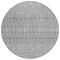 Homeroots 8' Silver Gray And Ivory Round Tribal Washable Indoor Outdoor Area Rug 582646 - alternate 7