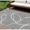 Homeroots 8' X 10' Gray And Ivory Abstract Washable Indoor Outdoor Area Rug 597484 - alternate 1