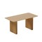 Homeroots 67" Natural Solid Wood Double Pedestal Base Square Dining Table 721130 - alternate 1