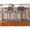 Homeroots Set of Two 26" Brown Faux Leather And Steel Low Back Counter Height Bar Chairs 555661 - alternate 8