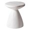 Leisuremod Dune 17 in Round Fiberstone Side Table, Pedestal Base, Weatherproof, Fully Assembled DST17MW - alternate 1