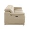 Homeroots 107" Beige Italian Leather Reclining Metal USB Sofa 720283 - alternate 9