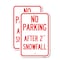 Signmission No Parking - After 2 Snowfall, 12'' X 18'' 2 Signs, Heavy Gauge Aluminum, 2PK A-1218-2PACK-23816 - alternate 1