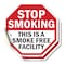 Signmission Stop Smoking This Is a Smoke Free F, 4 inch X 4 inch, Vinyl Decal, 2PK OC-D-2PACK-4-88 - alternate 1