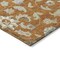 Homeroots 3' X 5' Copper Green And Gray Floral Washable Indoor Outdoor Area Rug 597842 - alternate 8