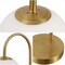 Jonathan Y Arco 18.25" Minimalist Mid-Century Arched Metal/Glass LED Table Lamp w/Frosted Globe Shade, Brass Gol JYL6010B - alternate 6