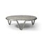 Homeroots 55" Gray and Silver Wood and Stainless Steel Round Coffee Table 714604 - alternate 7