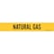 Brady Self-Adhesive Pipe Marker: NATURAL GAS, 2.25in H x 14in W, Pack of 5 Each, 5PK 103550 - alternate 1