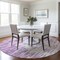 Homeroots 8' Lavender And Ivory Round Abstract Washable Indoor Outdoor Area Rug 612679 - alternate 7