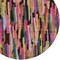 Homeroots 8' Pink Black And Green Round Striped Washable Indoor Outdoor Area Rug 603229 - alternate 8