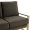 Leisuremod Jefferson Contemporary Velvet Loveseat with Gold Frame, Dark Grey JAG53DGR - alternate 6