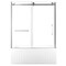 Kingston Brass 60" Acrylic Alcove Left-Hand Drain Tub with Right Sliding Tub Door, White/Brushed Nickel KVTDE603121L8 - alternate 1