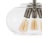 Jonathan Y Lina 13.75" 3-Light Modern Industrial Iron/Seeded Glass LED Semi Flush Mount, Nickel/Clear JYL7565A - alternate 8