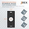 Jrex Safety 30 lb Rectangle Rubber Base for Channelizer Cones, 6PK BASE-JR-R-30-6 - alternate 5