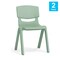 Flash Furniture Plastic Stacking School Chairs with 12 in Seat Height in Sage, 2PK 2-YU-YCX-001-SAGE-GG - alternate 9