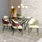 Leisuremod Aria Modern Dining Chair in Leather and Iron Legs with Curved Back in Red, 4PK AC45R4 - alternate 10