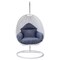 Leisuremod White Wicker Hanging Egg Swing Chair with Charcoal Blue Cushions ESCW-40CBU - alternate 10