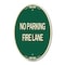 Signmission Pavement Stencil No Parking Fire Lane, 12 Inch X 18 Inch Architectural Oval, Heavy Gauge Aluminum A-OV-G-1218-24610 - alternate 1