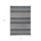 Homeroots 8' X 10' Blue and Gray Striped Stain Resistant Indoor Outdoor Area Rug 531641 - alternate 9