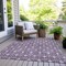 Homeroots 9' X 12' Purple And Ivory Geometric Washable Indoor Outdoor Area Rug 596061 - alternate 9