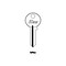 Kaba Ilco American Lock PTKB-2 Blank Utility Key Silver 1046A - alternate 5