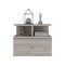 Homeroots 12" Light Gray Wood One Drawer Nightstand 529081 - alternate 14