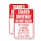 Signmission Shared Driveway Do Not Block No Parking Standing or Wai, 18'' X 24'', Heavy Gauge Aluminum, 2PK A-1824-2PACK-22968 - alternate 1