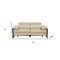 Homeroots 77in Cream and Black Italian Leather Power Reclining Loveseat 720496 - alternate 10