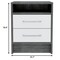 Homeroots 20" Wood Two Drawer Nightstand 477898 - alternate 4