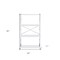 Homeroots 42" White And Silver Metal and Wood Four Tier Etagere Bookcase 486315 - alternate 4