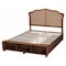 Baxton Studio Latrell Mid-Century Walnut Brown Wood and Rattan King Size Storage Bed 247-12667-10670-ZORO - alternate 9