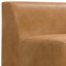Homeroots 44" Sienna Leather Modular Sofa With Brown Legs 641034 - alternate 8