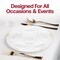 Smarty Had A Party 12" Clear with Gold Round Section Tray Disposable Plastic Seder Plates (24 Plates), 24PK 2668-CLG-CASE - alternate 7