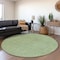 Homeroots 8' Green And Beige Round Geometric Washable Indoor Outdoor Area Rug 594385 - alternate 8