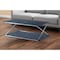 Homeroots 51" Black And Silver Stainless Steel Coffee Table With Shelf 520592 - alternate 1